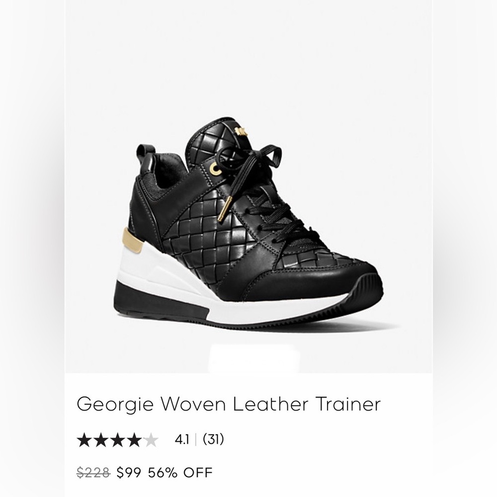 Georgie Woven Leather Trainer - Picture 5 of 10